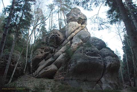 Sandsteinfelsen Oybin Zittauer Gebirge
